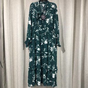 Ava Viv floral maxi dress plus size 2X New NWT
